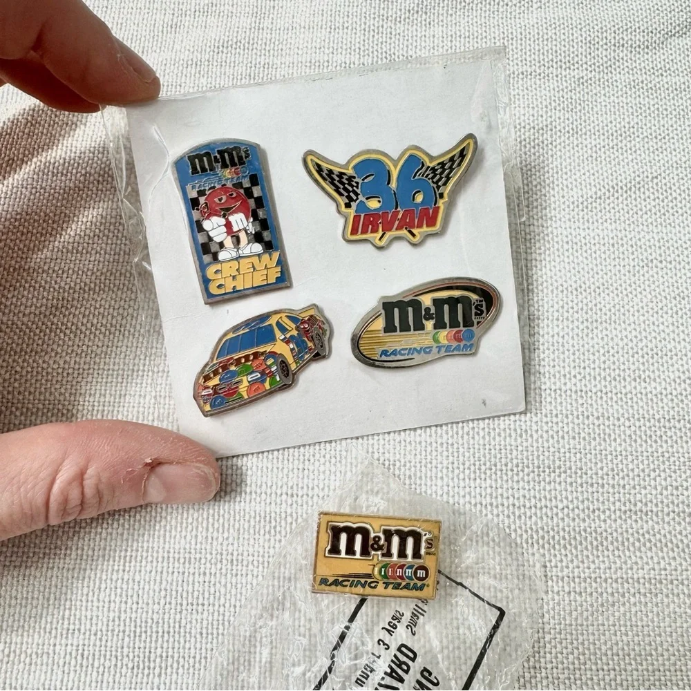 NEW Vintage M&M’s Set of 5 racing pins